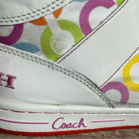 Coach Norra monogram C multicolored high top sneakers - Picture 14 of 16